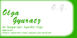 olga gyuratz business card
